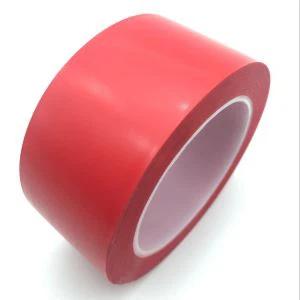 Červená barva PVC Upozornění Páska pro značení gumové linky 50mm X 30m