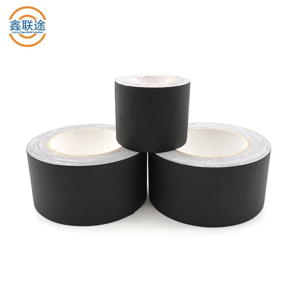 Amazon Hot Sell Non-reflective Heavy Duty Matte Finish Black White Cloth Gaffer Tape For Pro Photography Cable