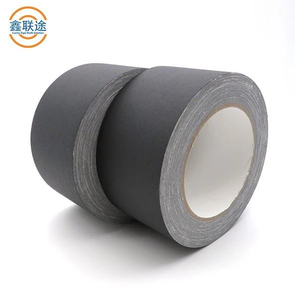 Amazon Hot Sell Non-reflective Heavy Duty Matte Finish Black White Cloth Gaffer Tape For Pro Photography Cable